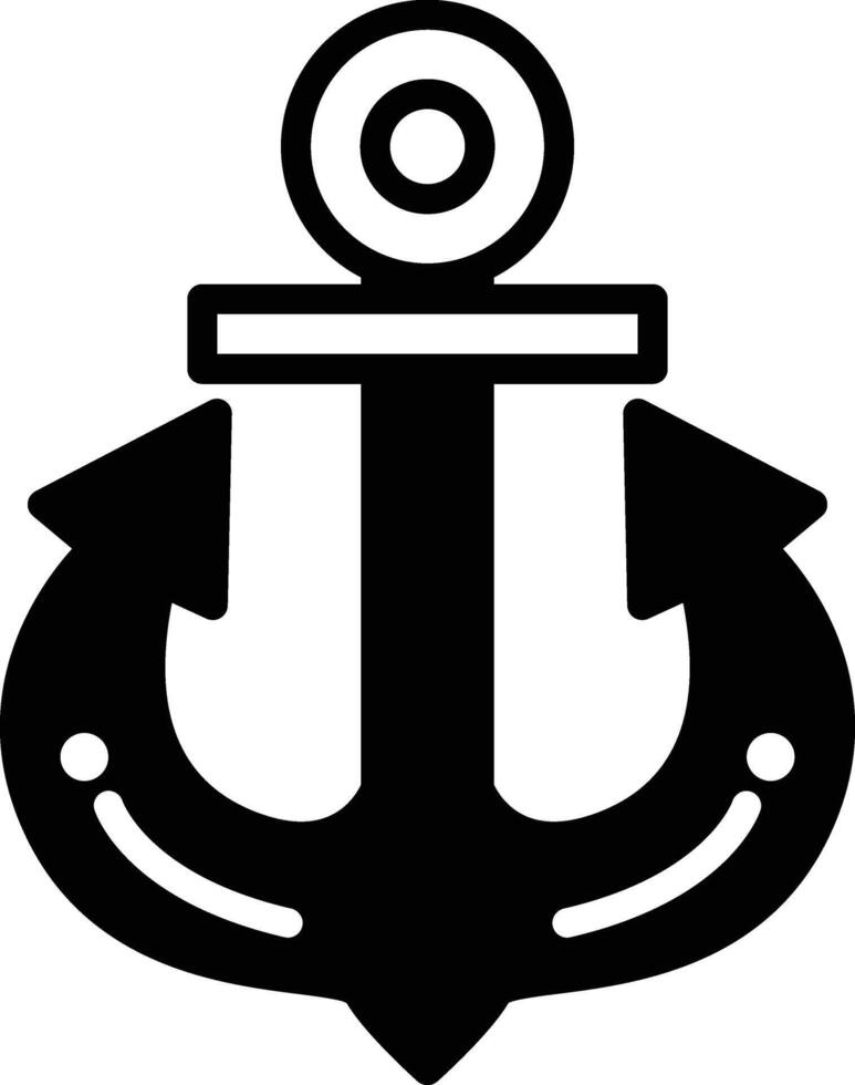 a anchor with two arrows pointing up vector