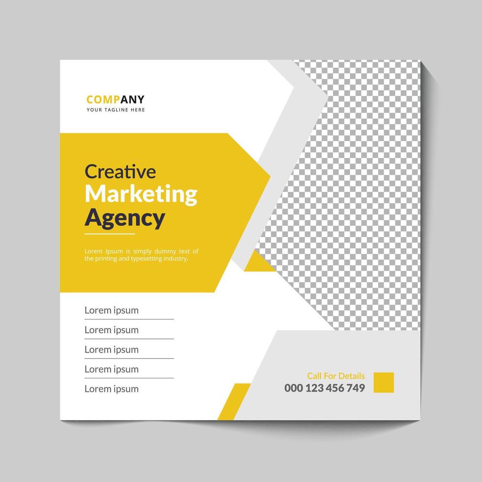 social media post template vector