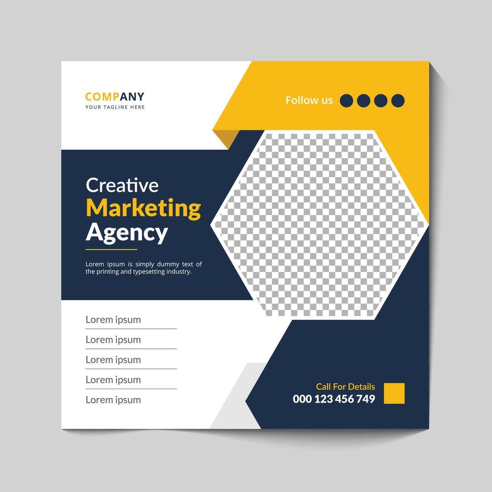 Digital marketing business social media post vector