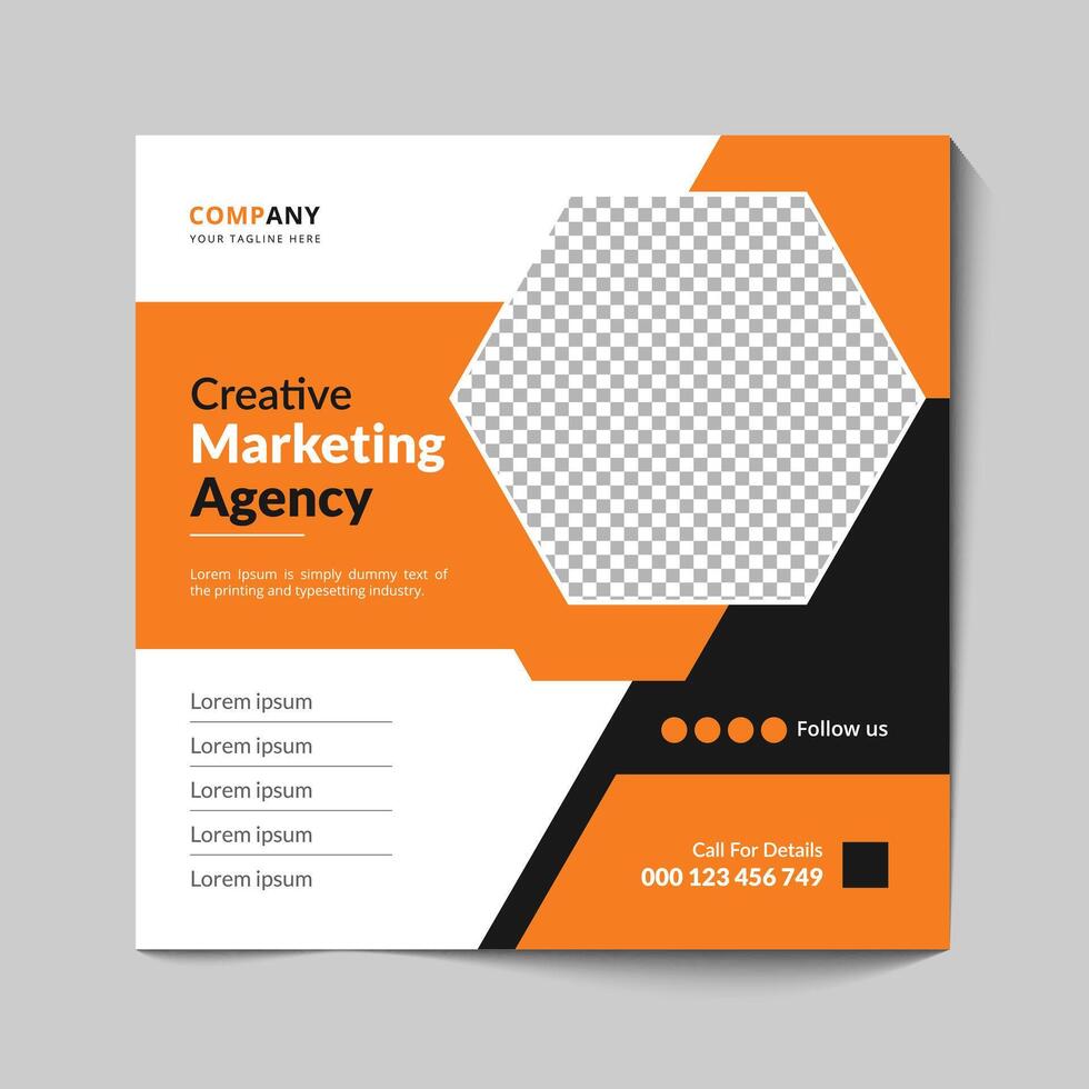 social media post template vector
