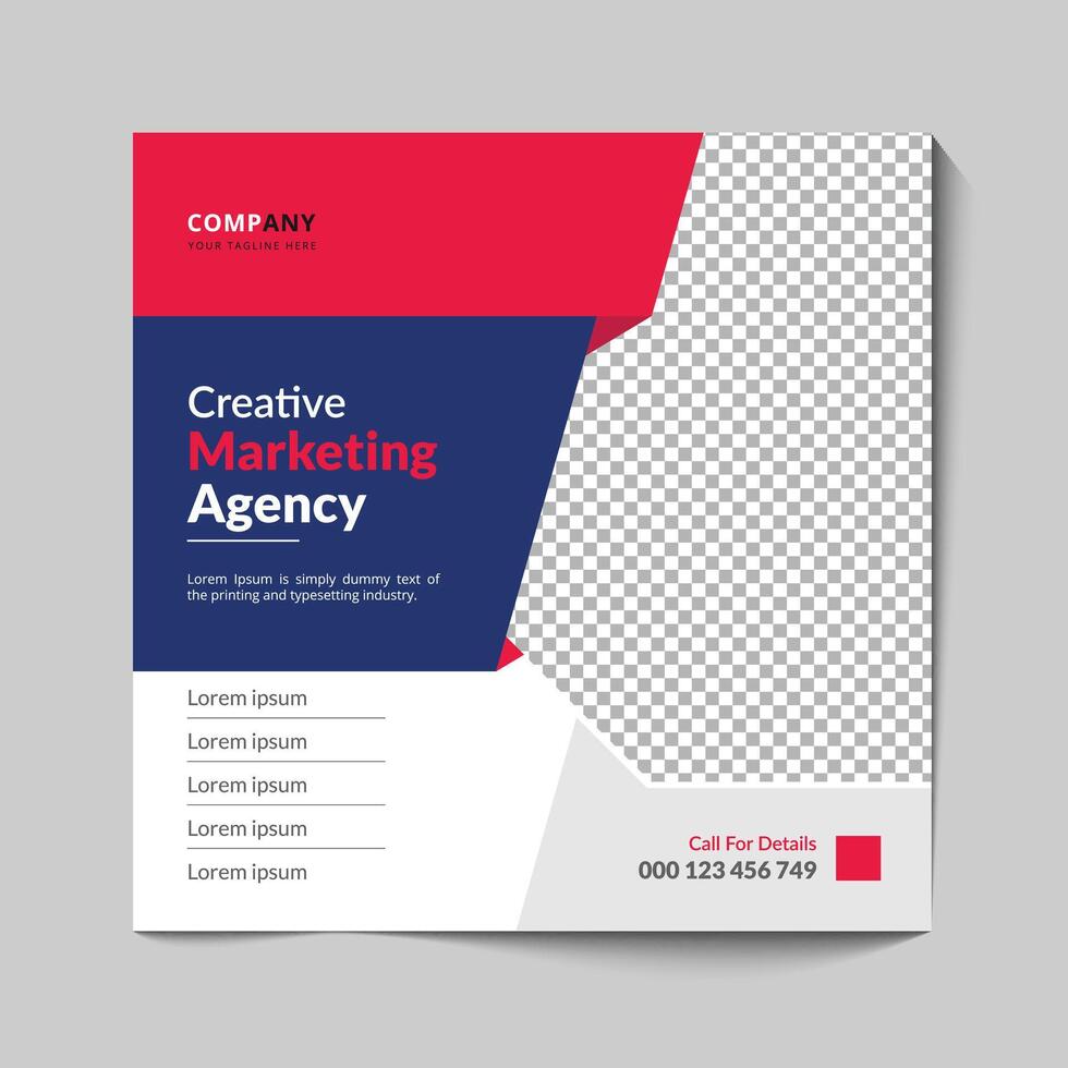 social media post template vector