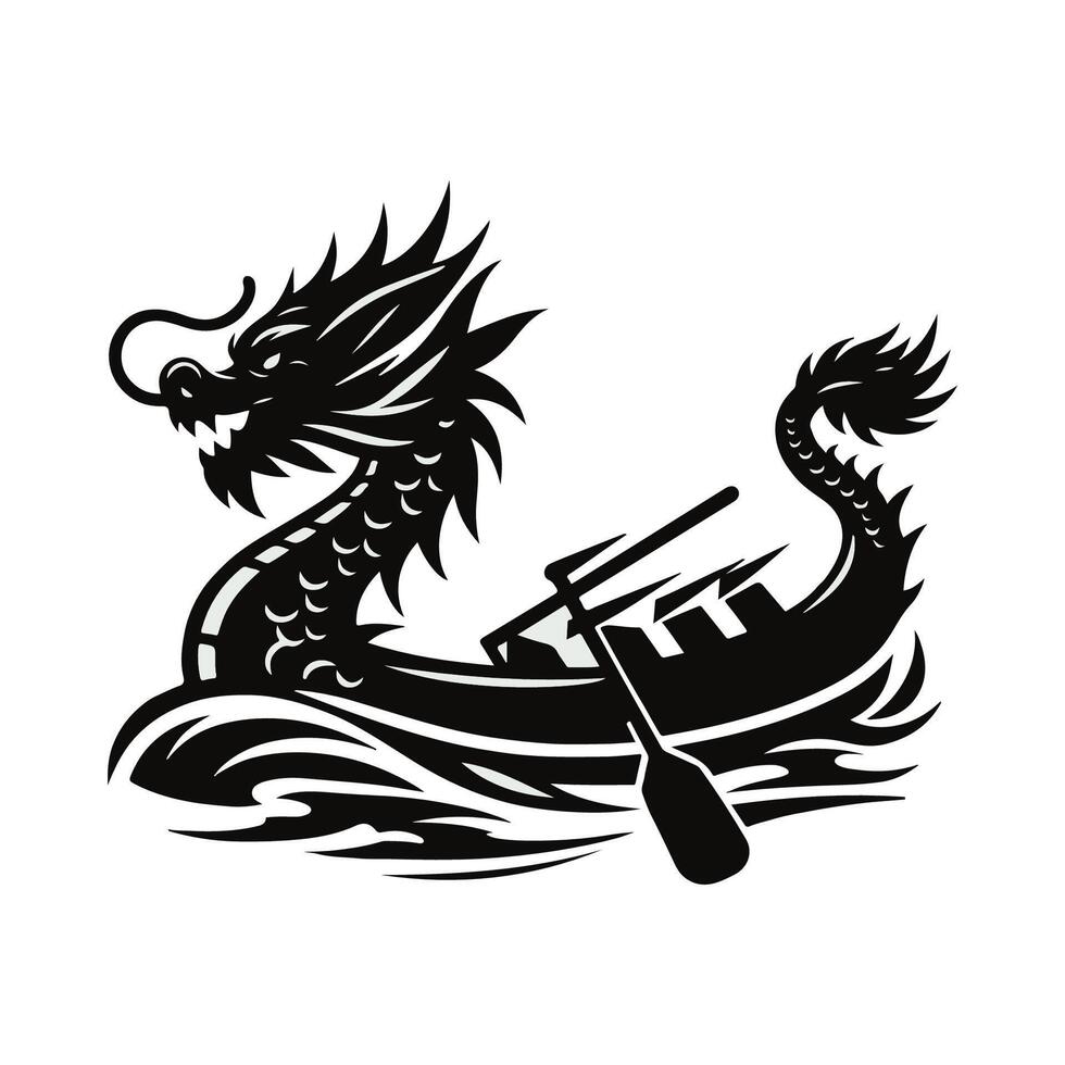 ilustración del festival del barco del dragón vector