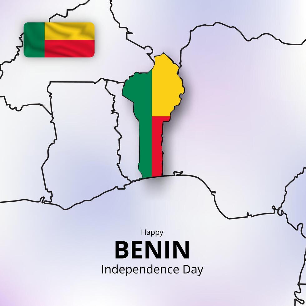 Celebration of the national holiday of independence Benin vector