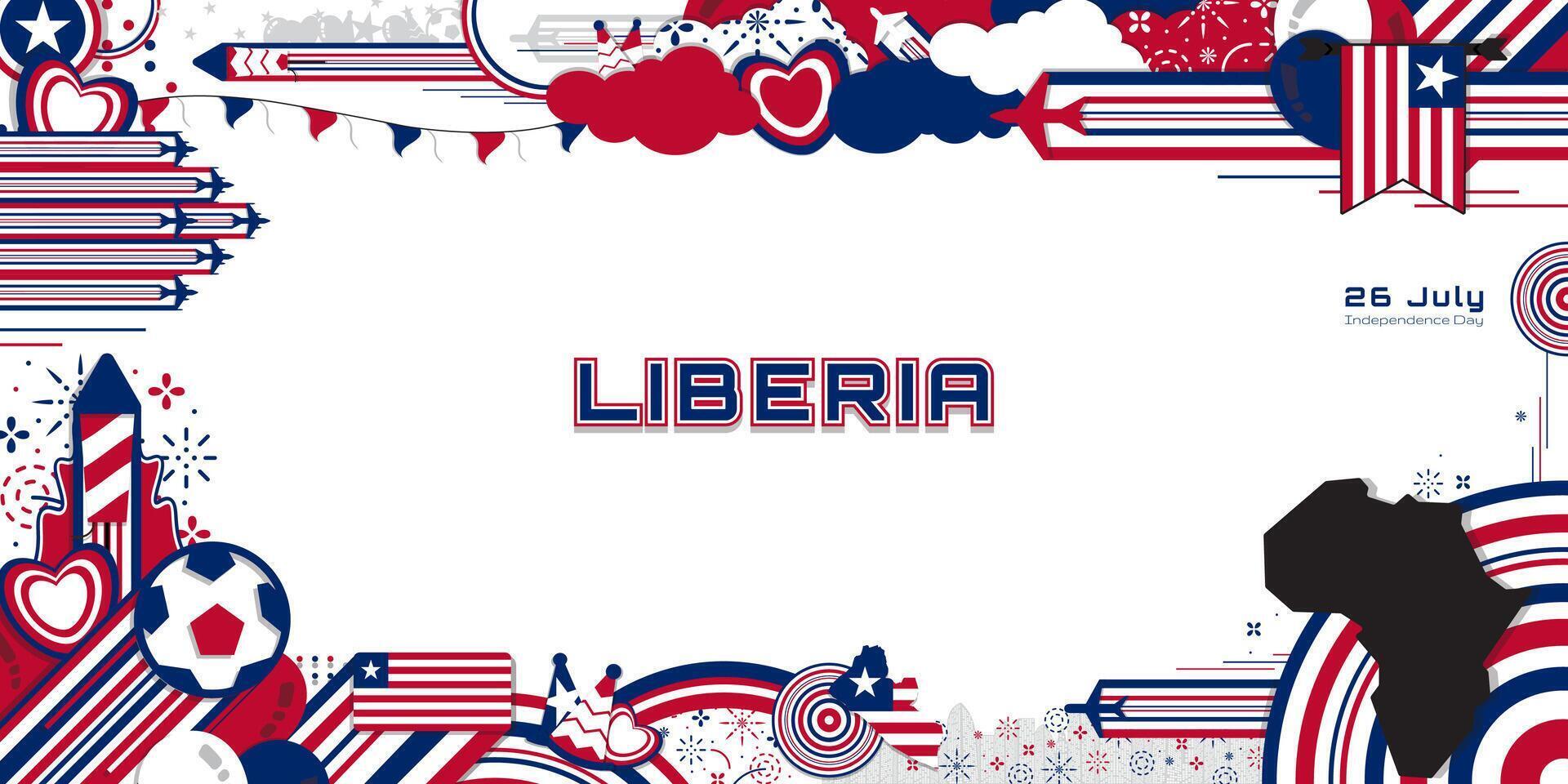 Celebration of the national holiday of independence Liberia vector