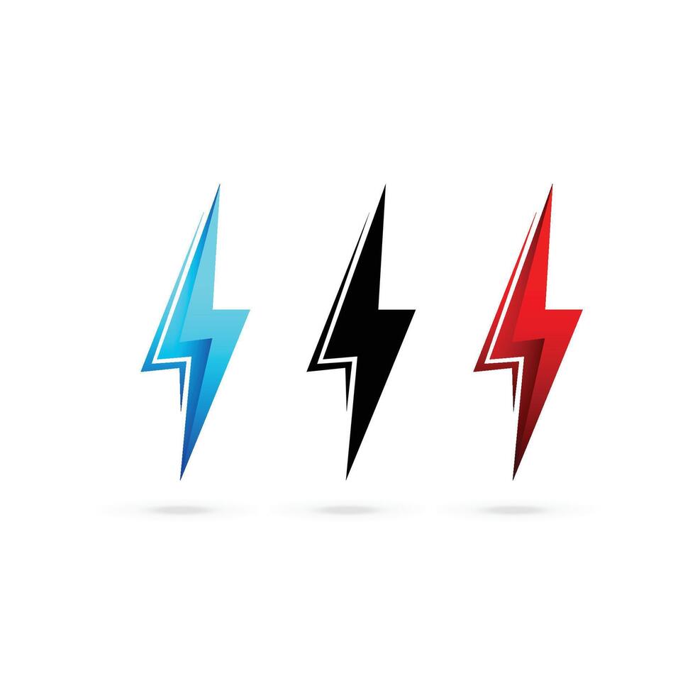 Lightning bolt .Thunderbolt logo icon silhouette logo isolated illustration vector