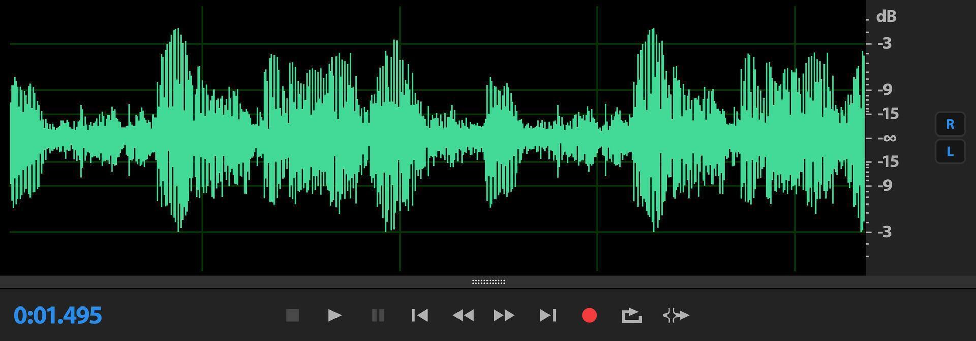 Audio Editor Interface vector
