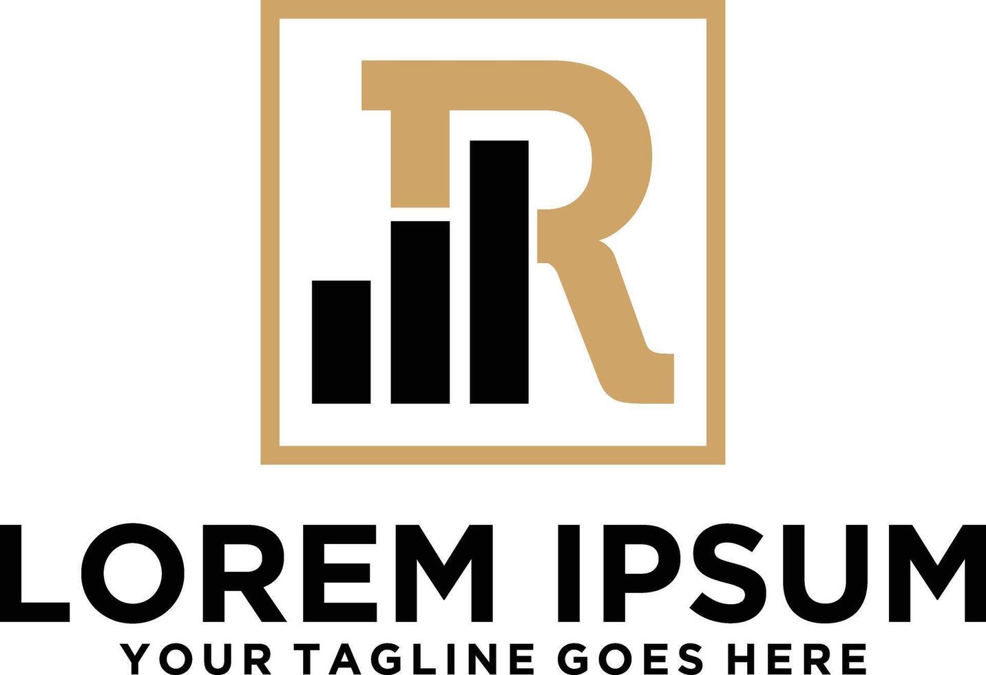 Investment Management R letter logo vector