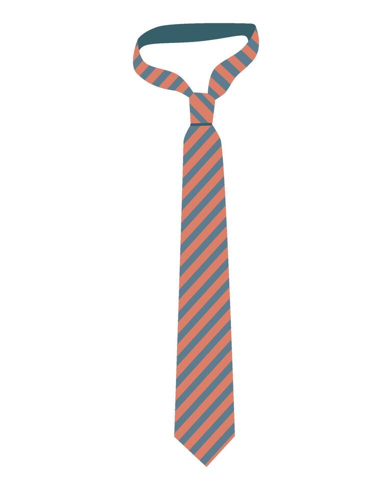 Men's striped tie. Isolated illustration for your design vector