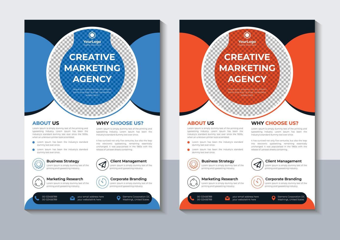 Corporate Flyer Design Template, layout, Annual Report, Free vector