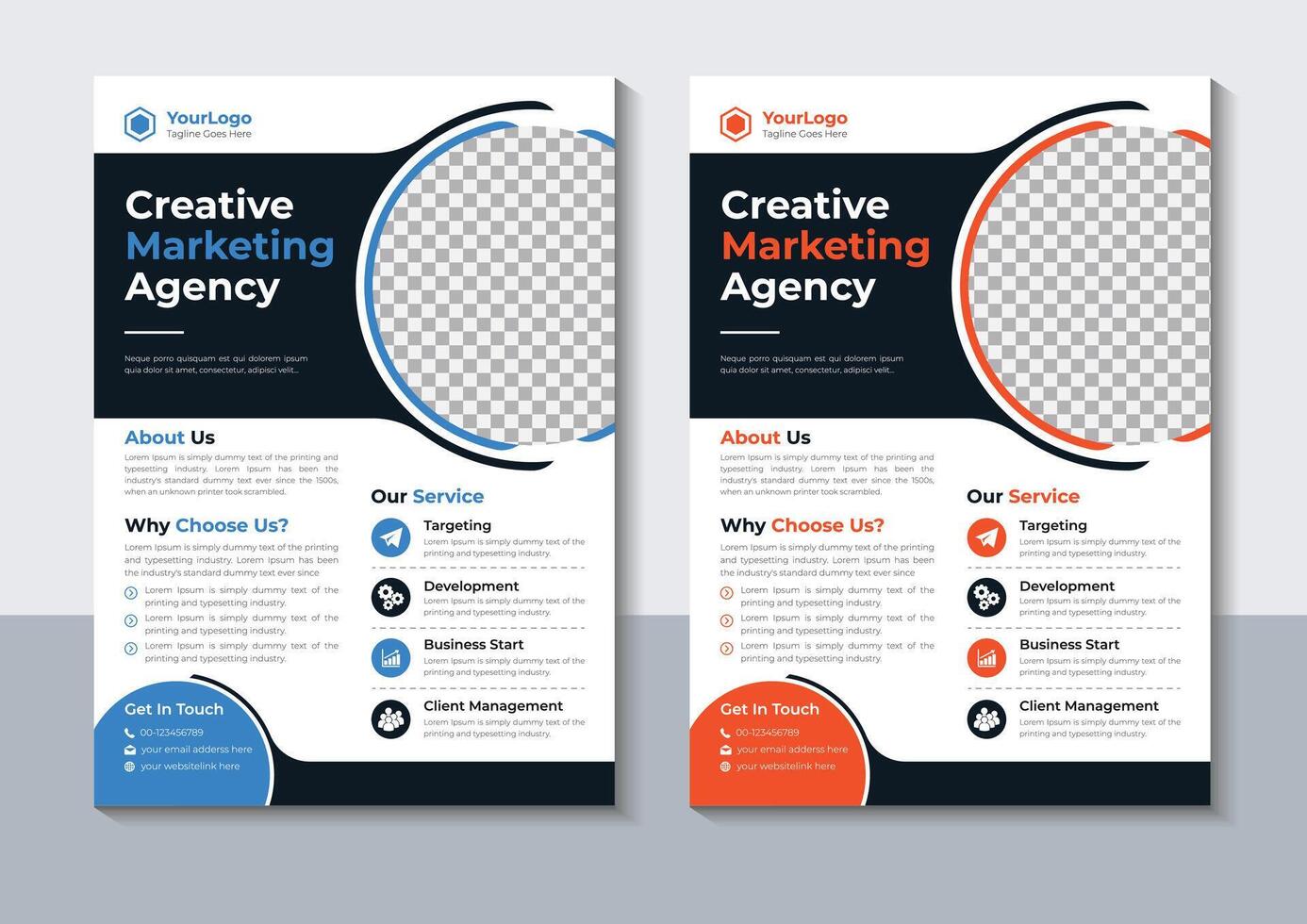 Business Flyer Design Template, Annual Report, layout, Free vector