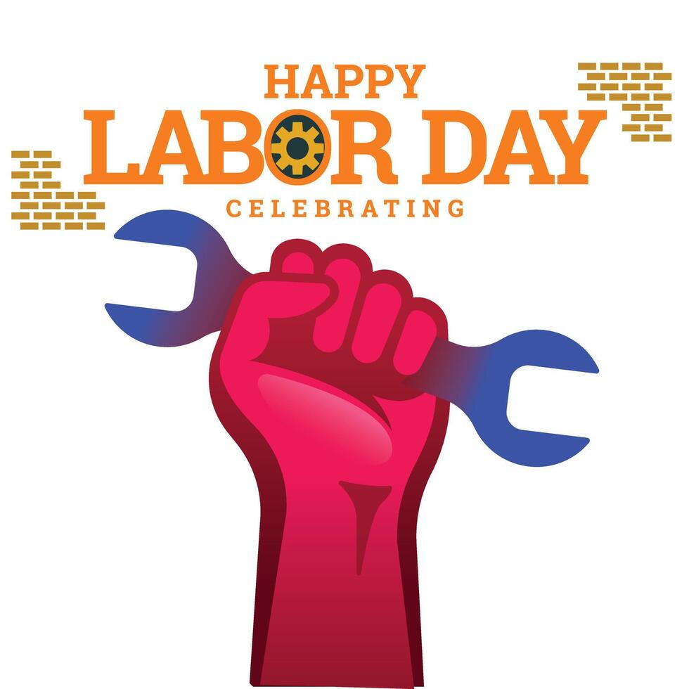 Happy Labor day day poster, background design vector