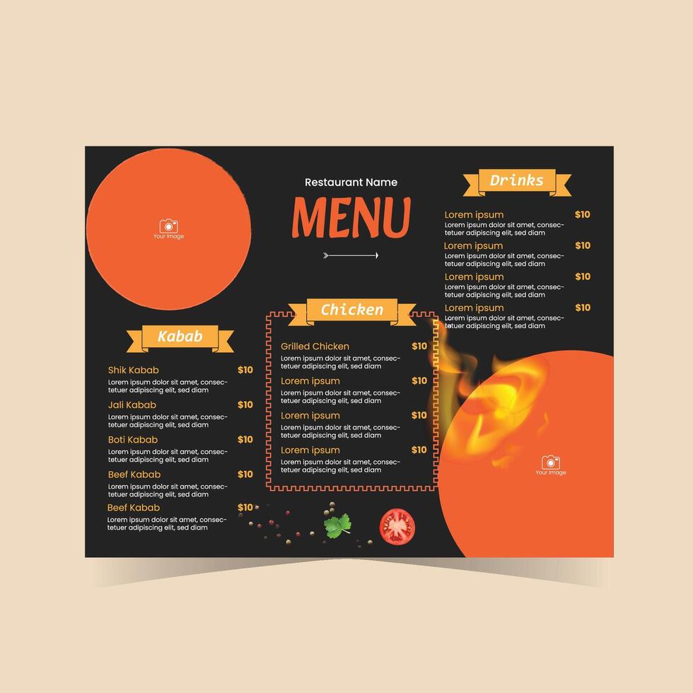 Restaurant Food Menu Template vector