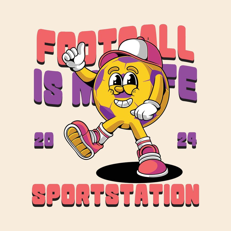 Football mascot illustration for football or soccer team vector