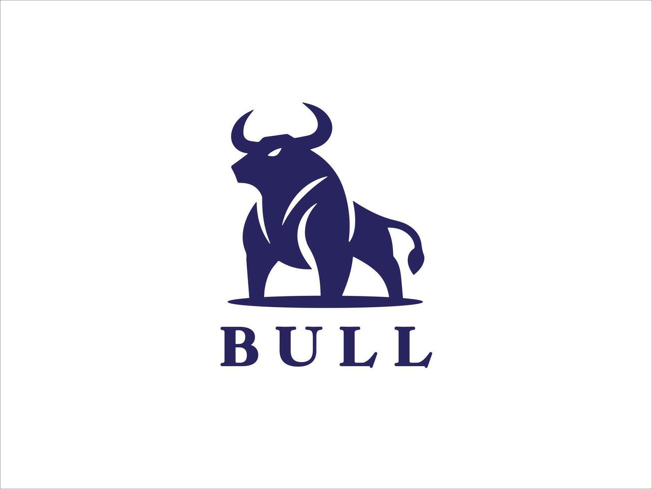 Bull logo design icon symbol template. vector