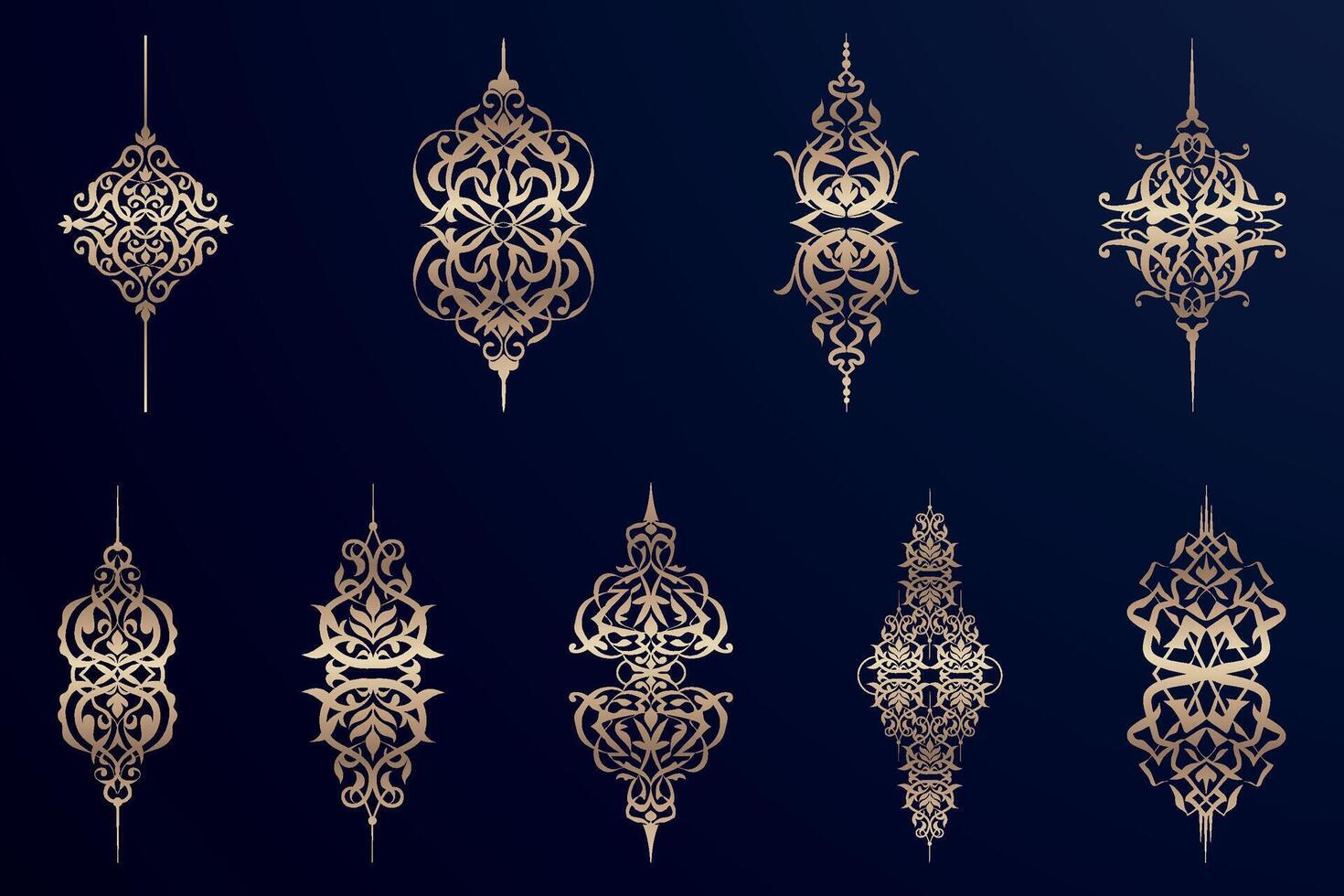 luxury corner set vector