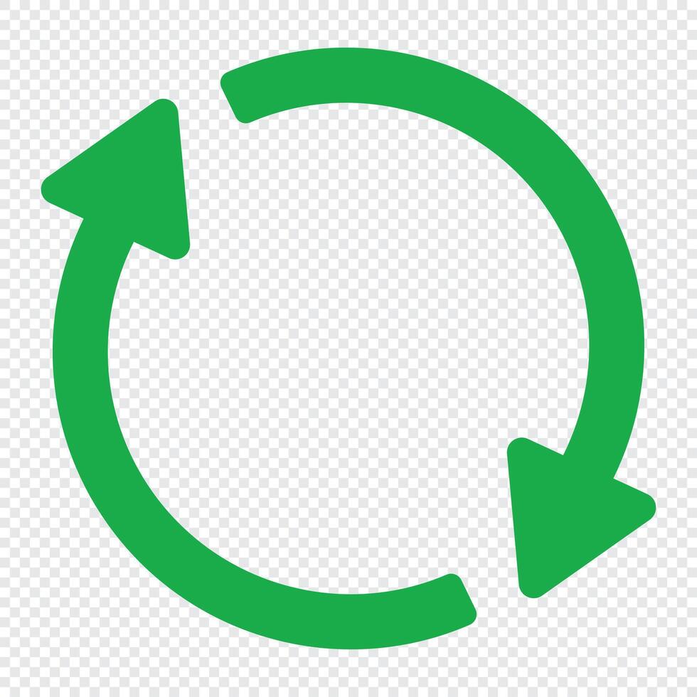 reciclar símbolo icono. verde reciclar o reciclaje flechas icono. reciclar firmar vector