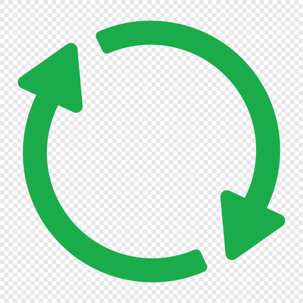 Recycle symbol icon. Green recycle or recycling arrows icon. recycle sign vector