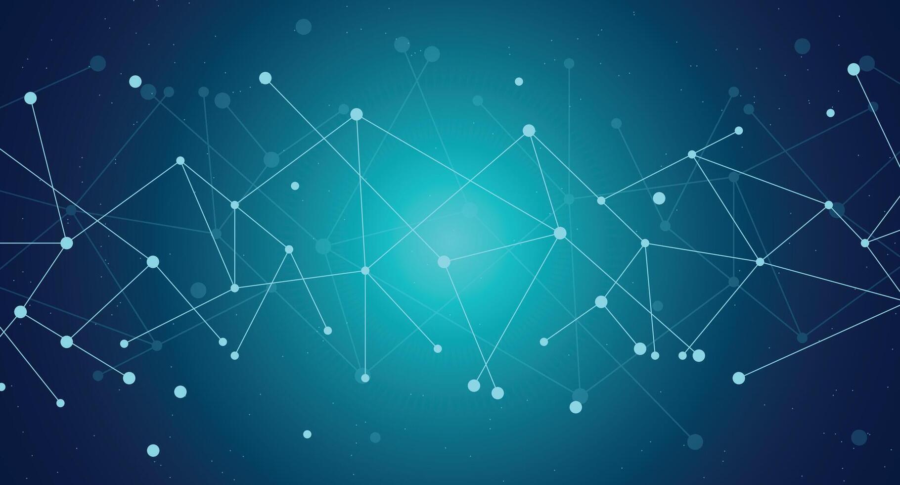 Abstract background. Connecting dots and lines. Big data visualization. Digital network connection. Technology background vector