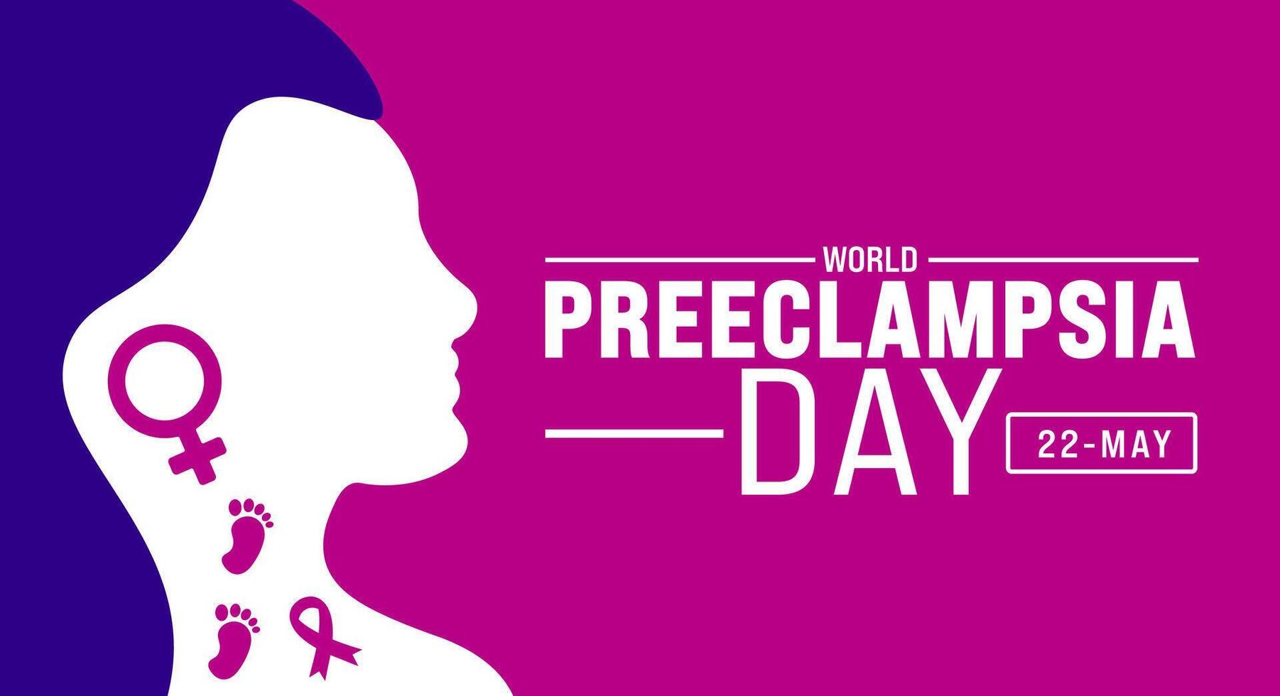 May is World Preeclampsia Day background template. Holiday concept. use to background, banner, placard, card, and poster design template with text inscription and standard color. vector