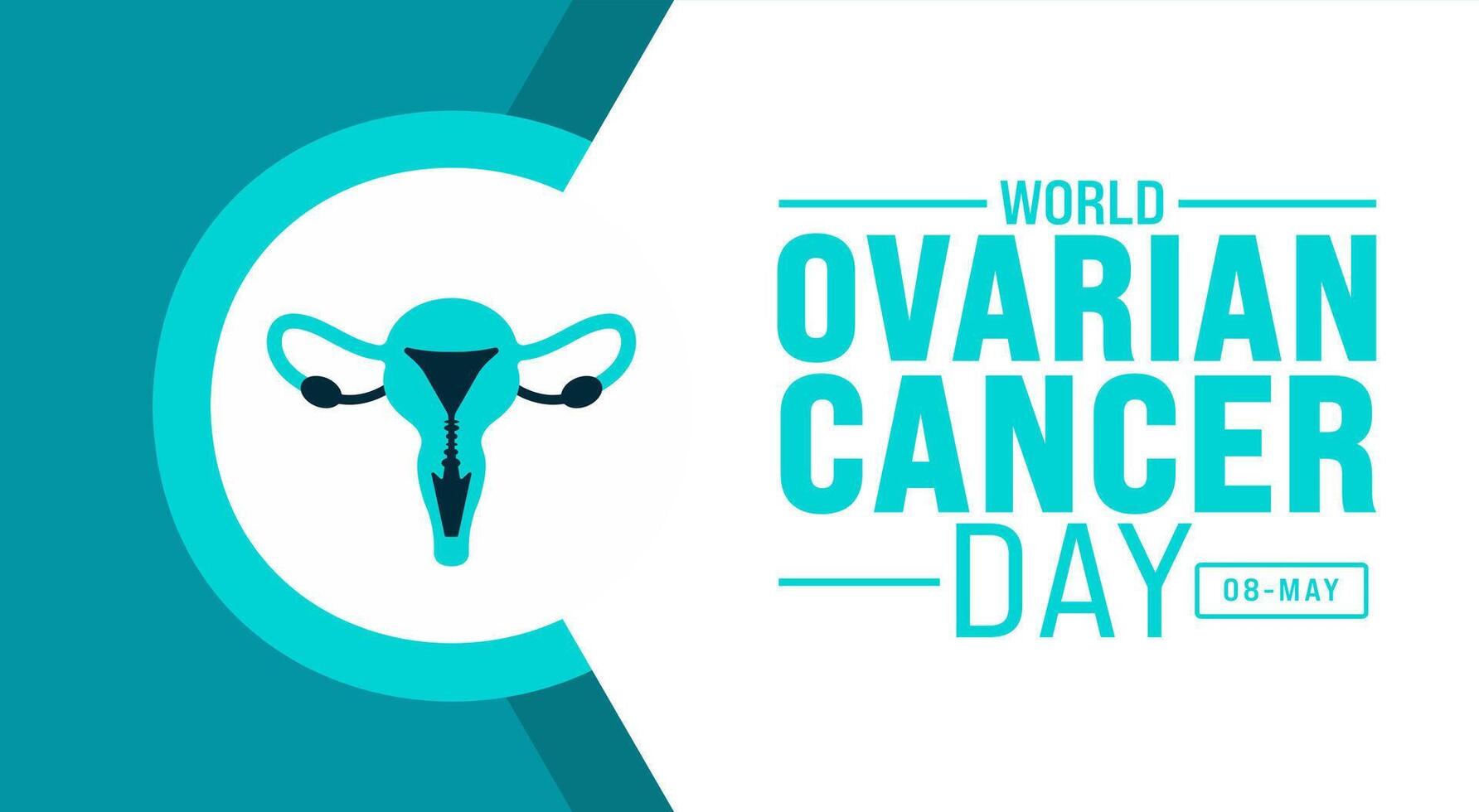 8 May World Ovarian Cancer Day background template. Holiday concept. use to background, banner, placard, card, and poster design template with text inscription and standard color. vector