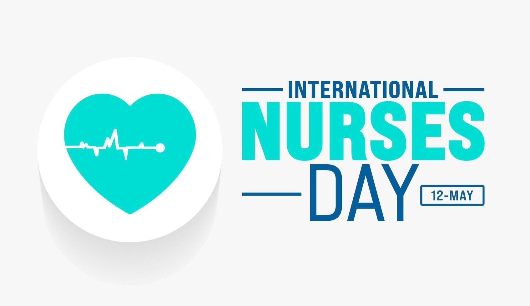 12 May is International Nurses Day background template. nurse dress, medical instrument, medicine, Medical and health care concept. use to background, banner, placard, card, and poster design. vector