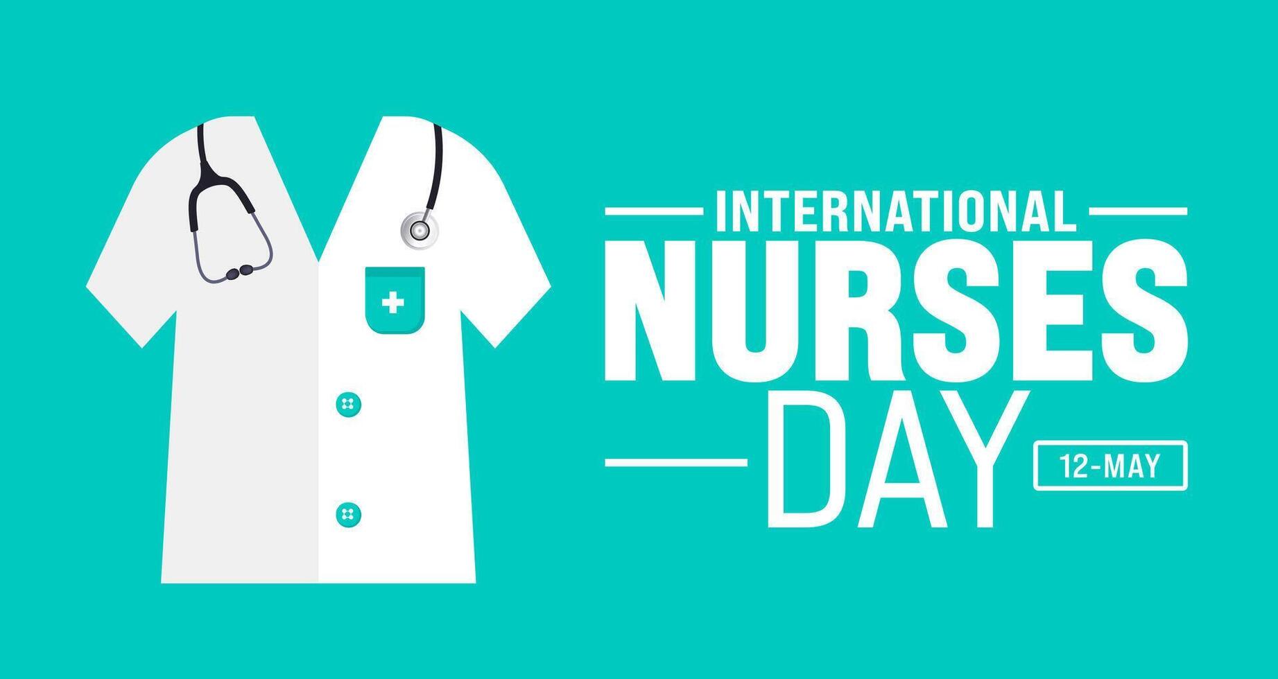 12 May is International Nurses Day background template. nurse dress, medical instrument, medicine, Medical and health care concept. use to background, banner, placard, card, and poster design. vector