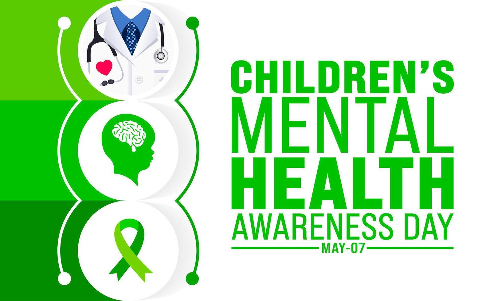 Childrens Mental Health Awareness day background template. Holiday concept. use to background, banner, placard, card, and poster design template with text inscription and standard color. vector
