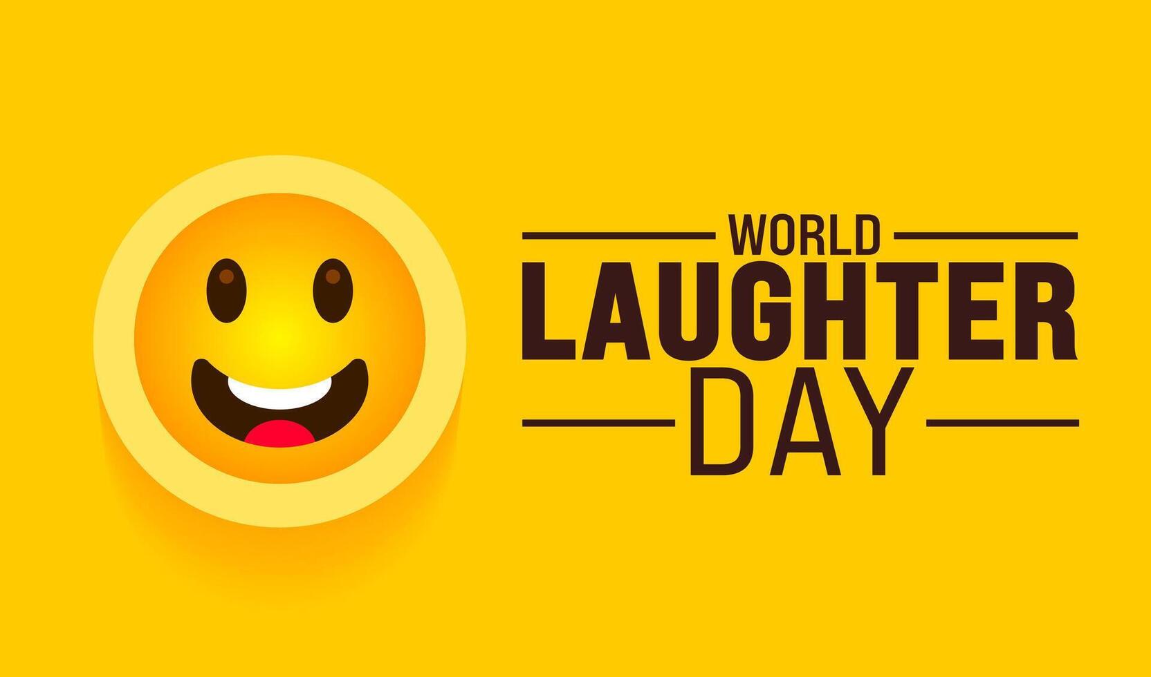 World laughter day background template. Holiday concept. use to background, banner, placard, card, and poster design template with text inscription and standard color. vector