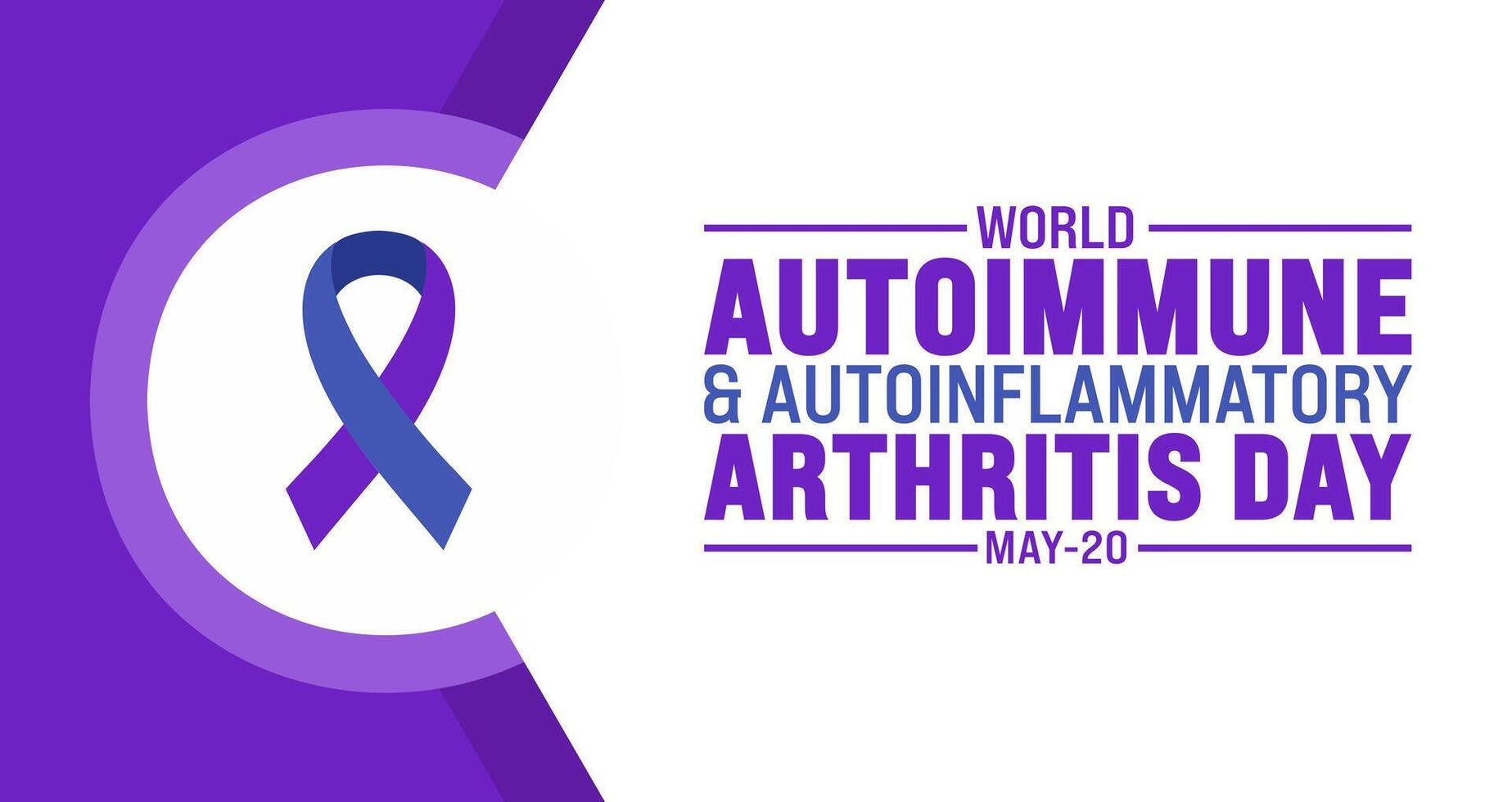 May is World Autoimmune and AutoInflammatory Arthritis Day background template. Holiday concept. use to background, banner, placard, card, and poster design template with text inscription vector