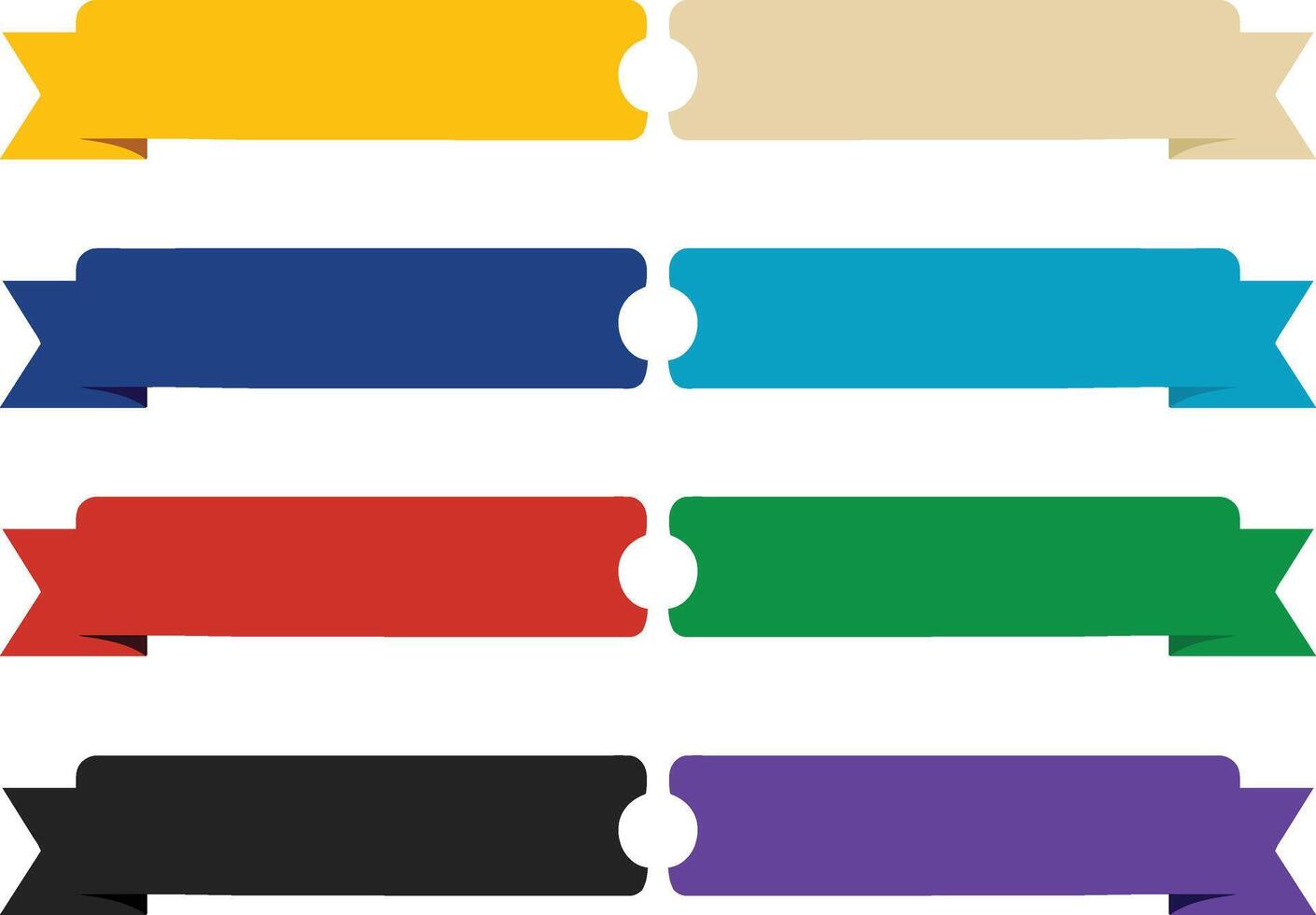 colorful ribbons set vector