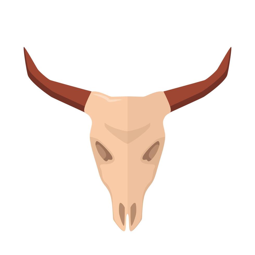 Bull skull for cowboy and Western logos. Buffalo skull. vector