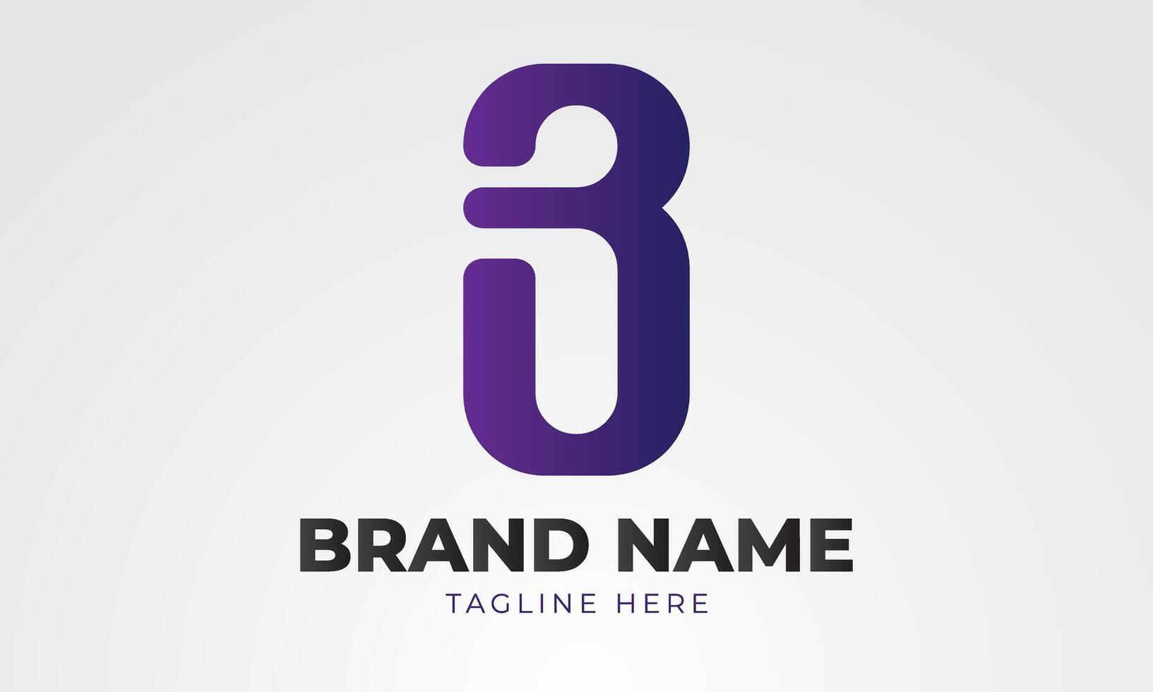 Letter B and 3 logo icon design vector