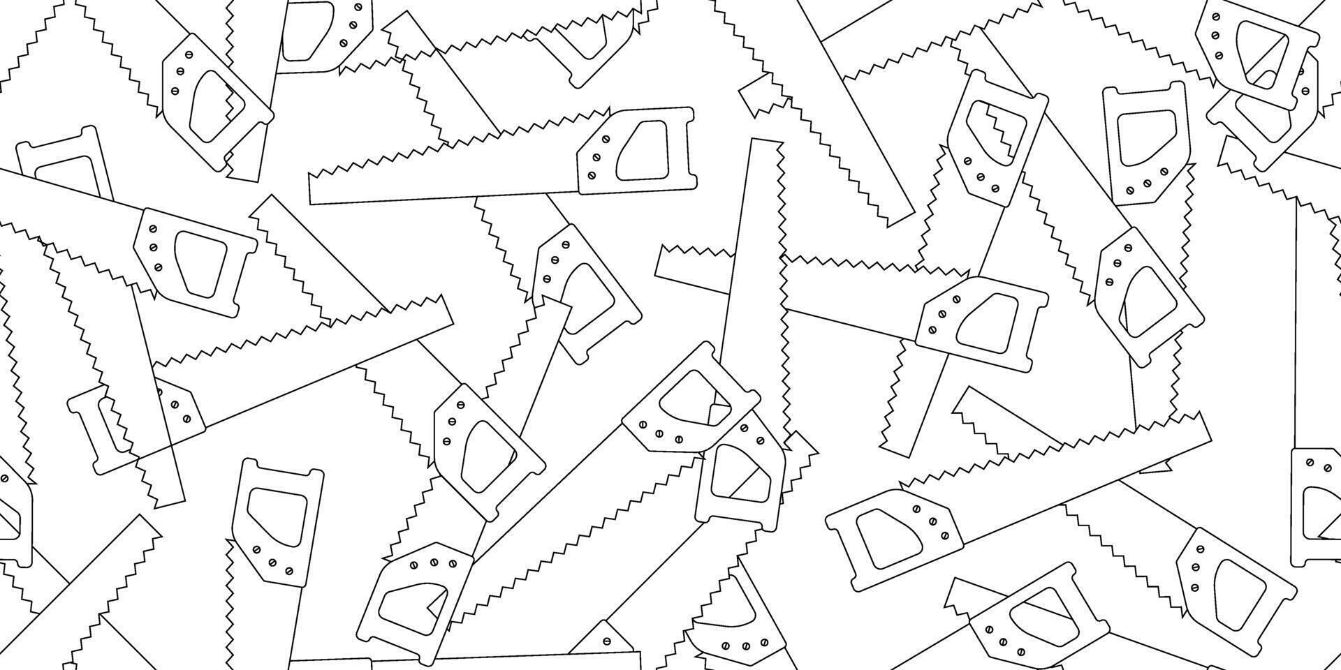 stack of hand saws seamless pattern vector