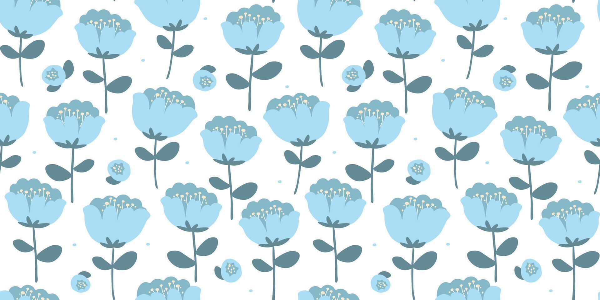 Seamless pattern with flowers. Abstract bloom for a delicate summer print. vector
