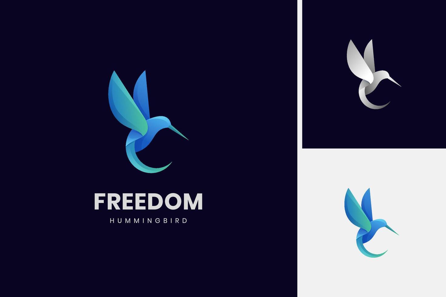 abstract fly hummingbird logo vintage. beauty colibri bird logo outline symbol, freedom birds logo template vector