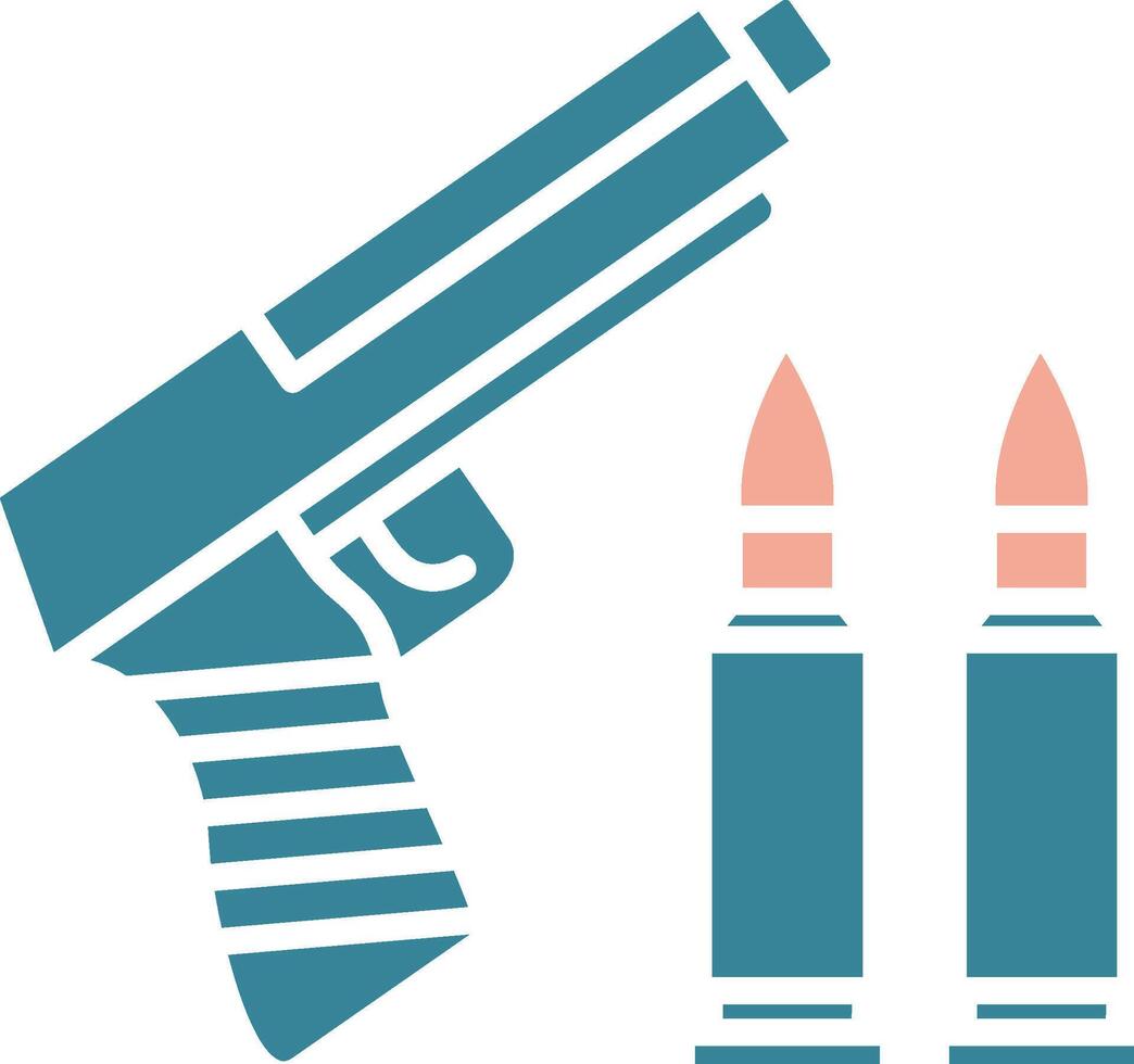 Bullet Glyph Two Color Icon vector