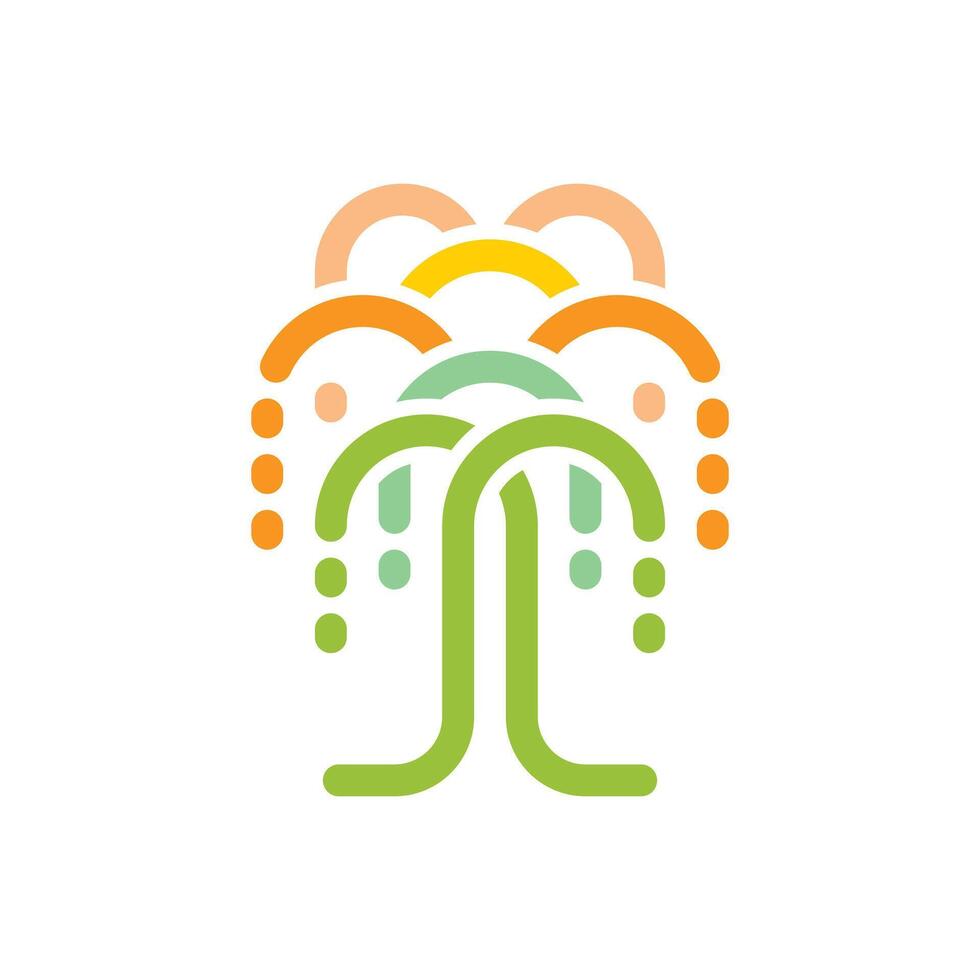 Abstract Willow Tree Logo vector