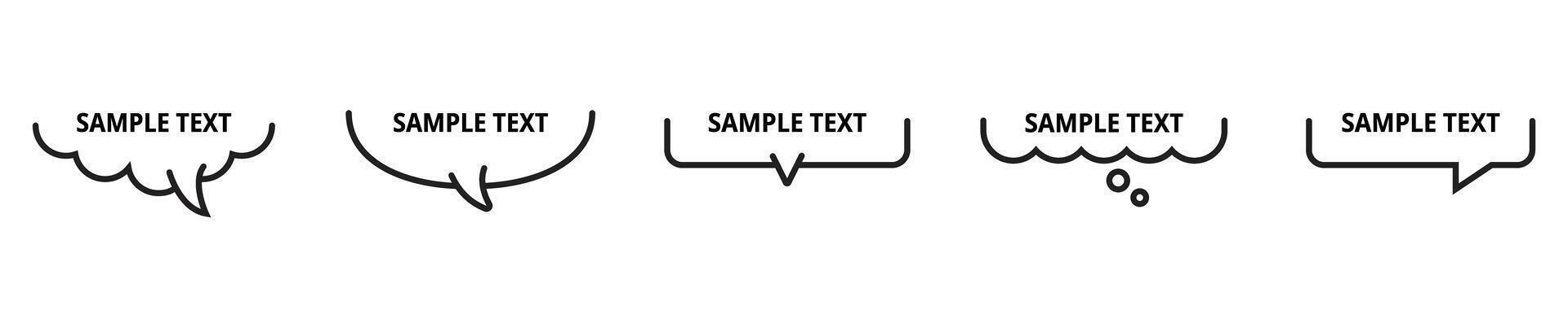 sencillo marco para texto medio buble charla linda forma vector
