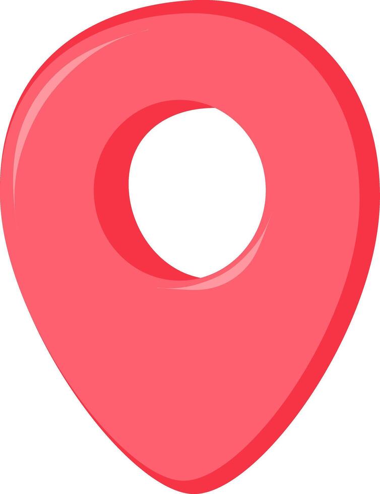 pin. Red direction pointer on folded city map, gps navigation and travel locati on position search sticker 3d icon vector