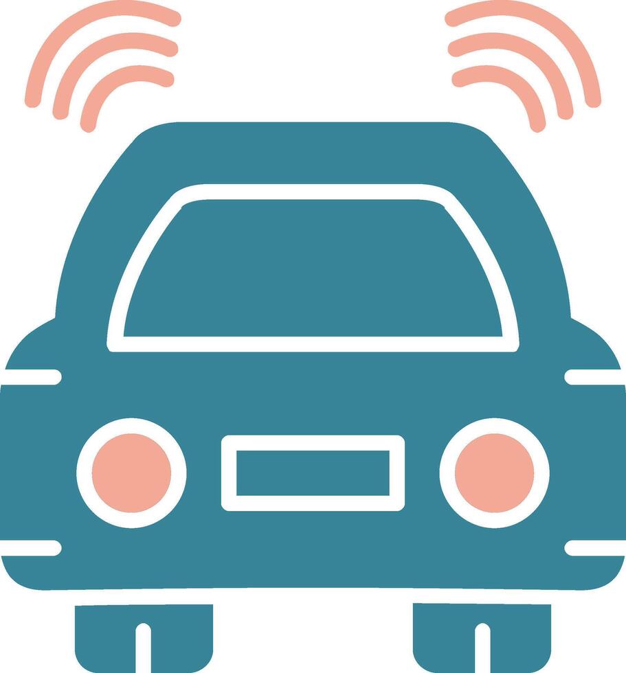 Car Glyph Two Color Icon vector