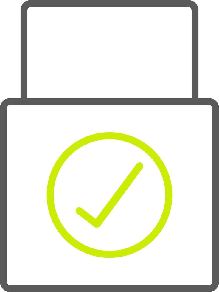 Smart Door Lock Line Two Color Icon vector
