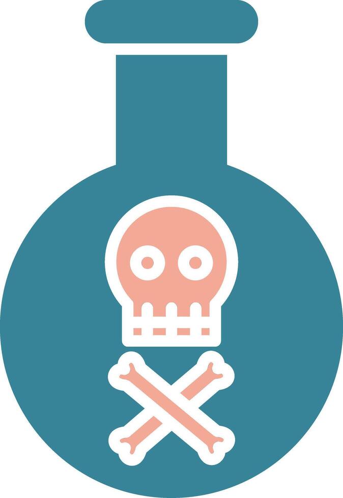 Poison Glyph Two Color Icon vector
