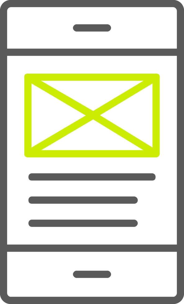 Email Line Two Color Icon vector