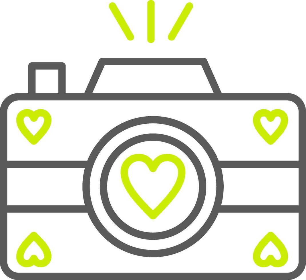 Photo Camera Line Two Color Icon vector