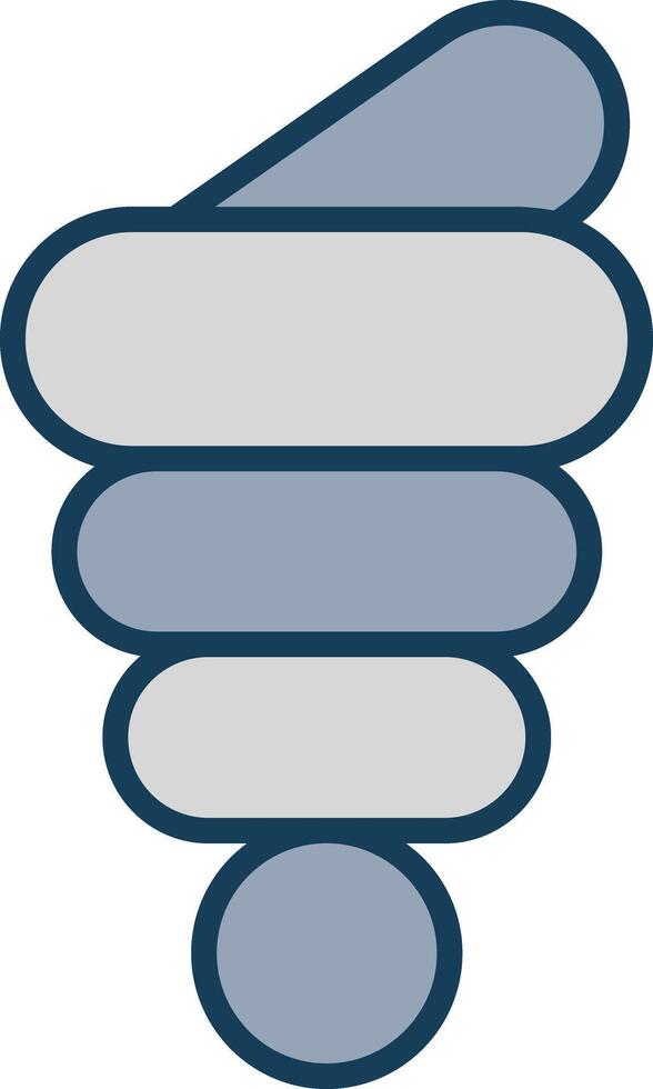 Conch Shell Line Filled Grey Icon vector
