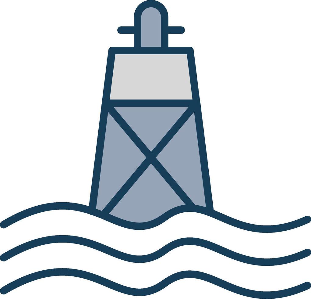 Buoy Line Filled Grey Icon vector