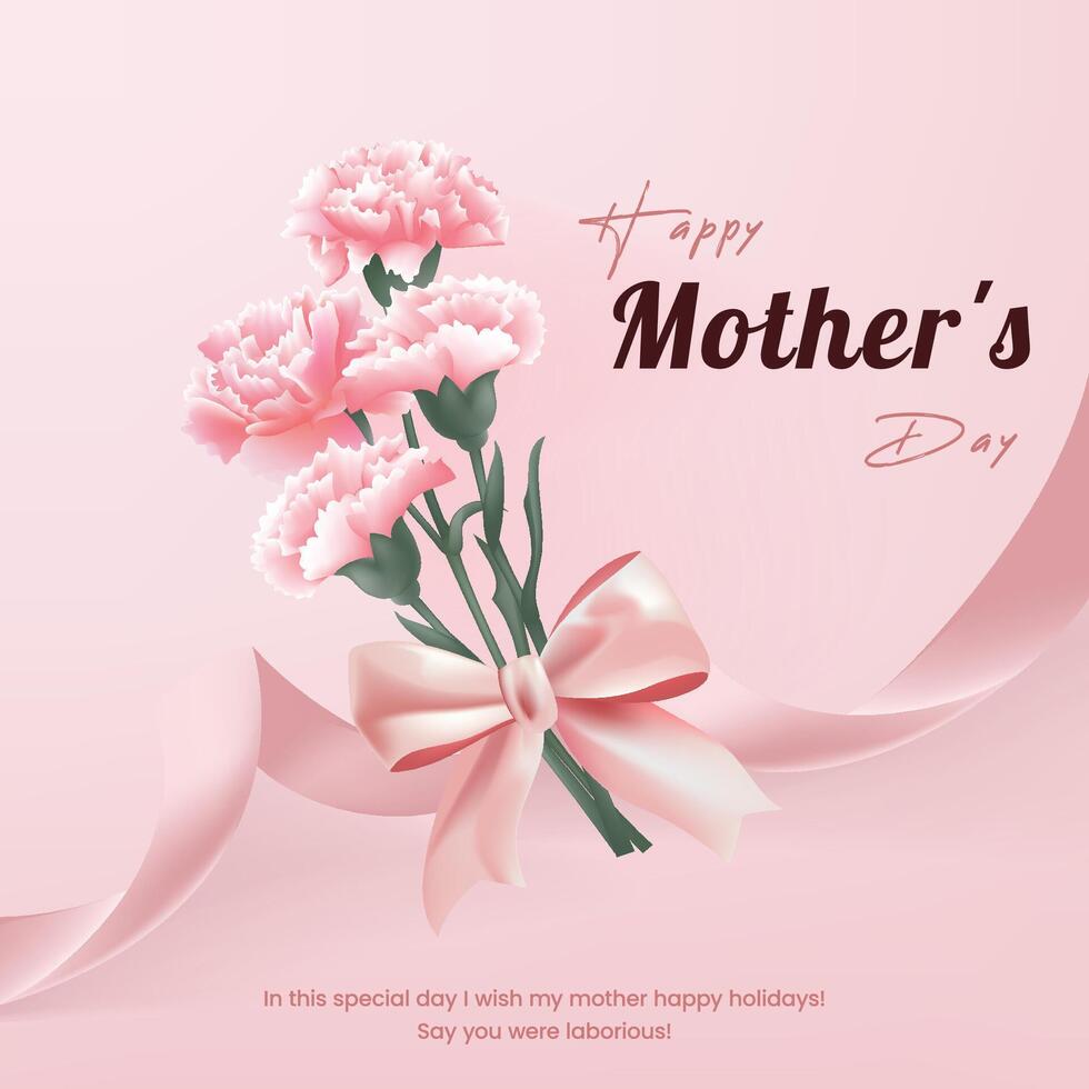 Elegant Mother's Day greeting design template vector