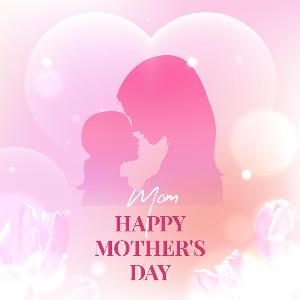 Elegant Mother's Day greeting design template vector