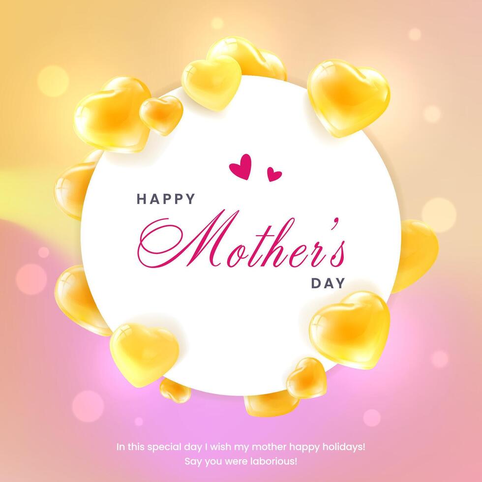 Elegant Mother's Day greeting design template vector