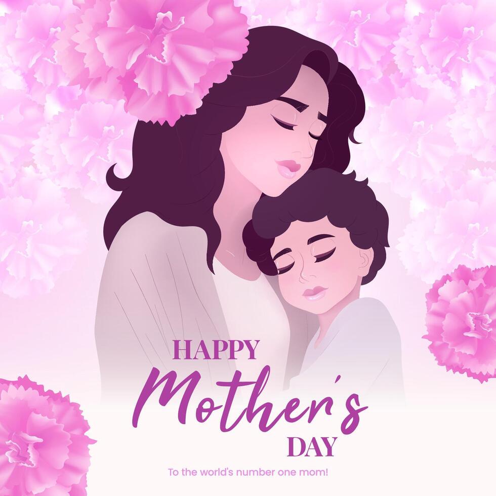 Elegant Mother's Day greeting design template vector